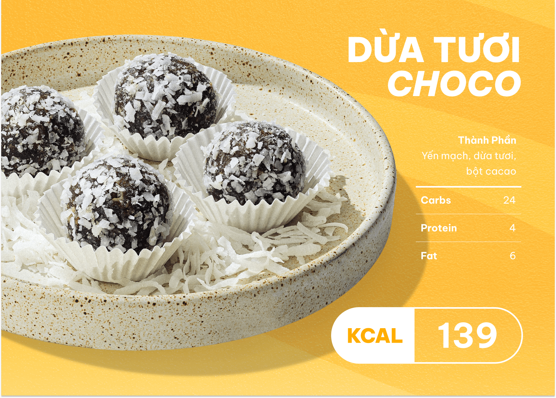 Dừa tươi choco (4 viên)